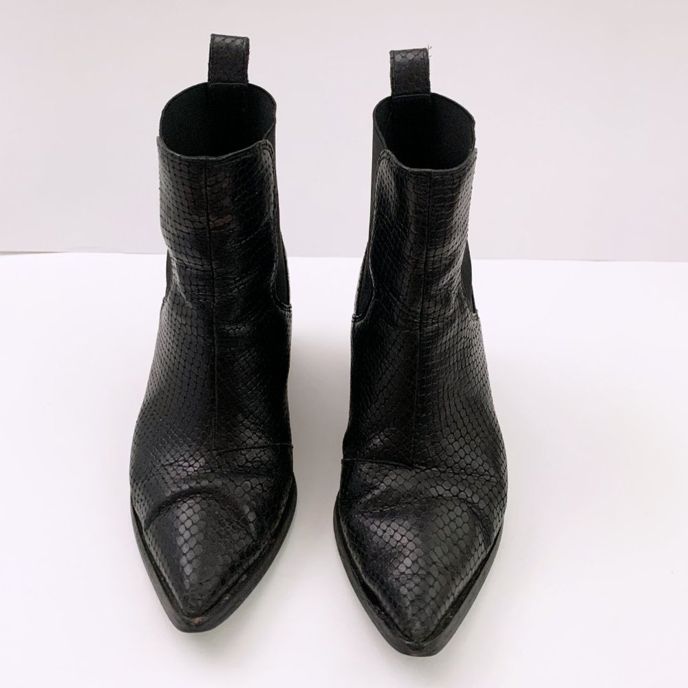 & Other Stories Python Embossed Leather Boots - image 2